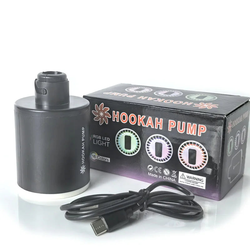 Hookah Pump Electronic Shisha Starter 1300 mAh Rechargeable Battery LED Light Portable Smoking Chicha Cachimba Accessories