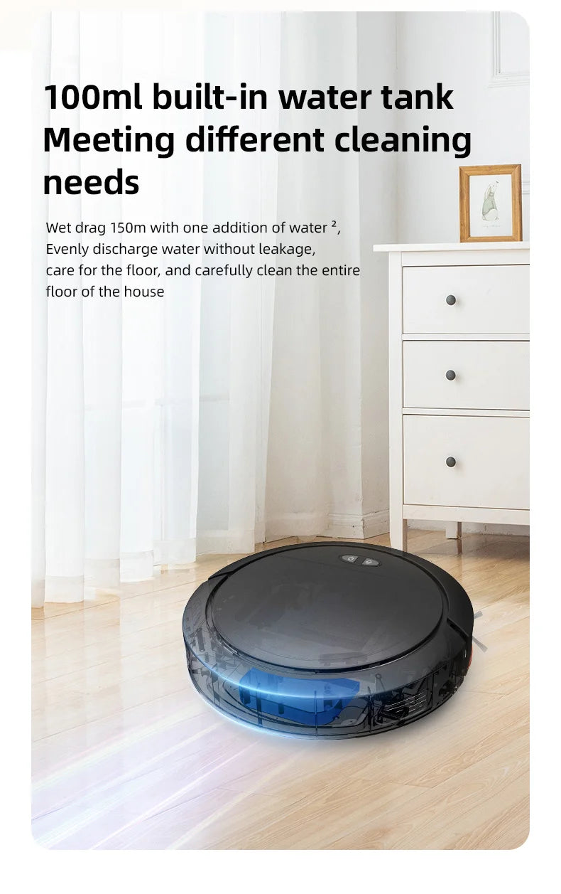 Robot Vacuum Cleaner, Fully Automatic Sweeping, Suction and Mopping Machine, Intelligent Three in One Lazy Vacuum Cleaner