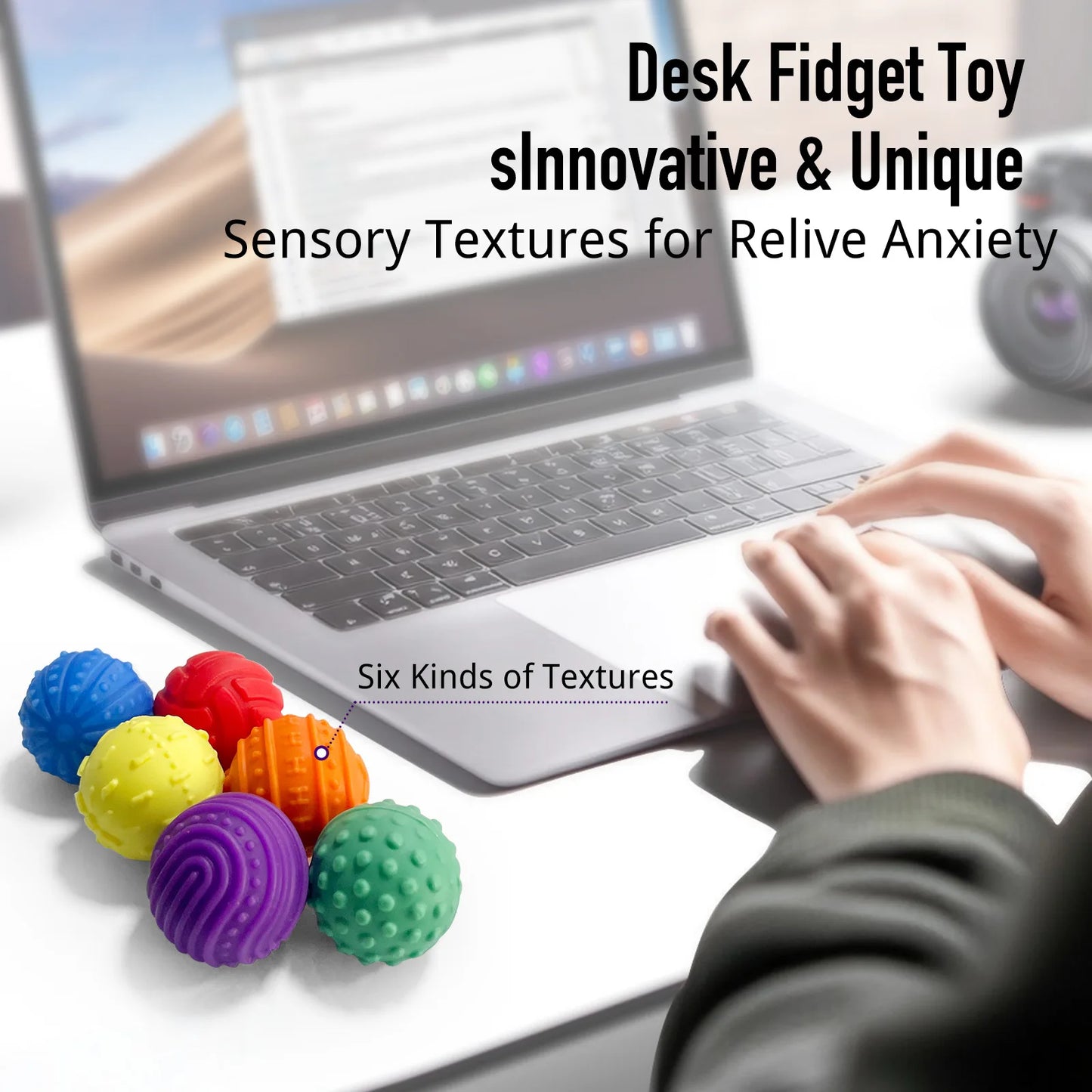 Silicone Magnetic Sensory Balls Fidget Toy Worry Balls Autism Calming Fidgeting Toy Kid Adults Anxiety Relief Stress Sensory Toy