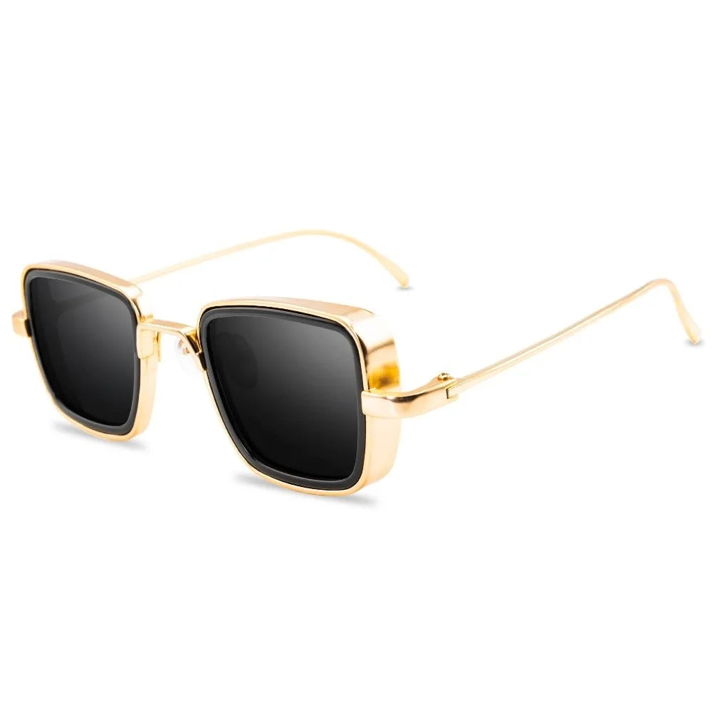 Lightweight Retro Square Sunnies Gradient Sunshade Eyewear Unisex Polarizing Lens Sunglasses Alloy Indian Style Anti-UV Glasses