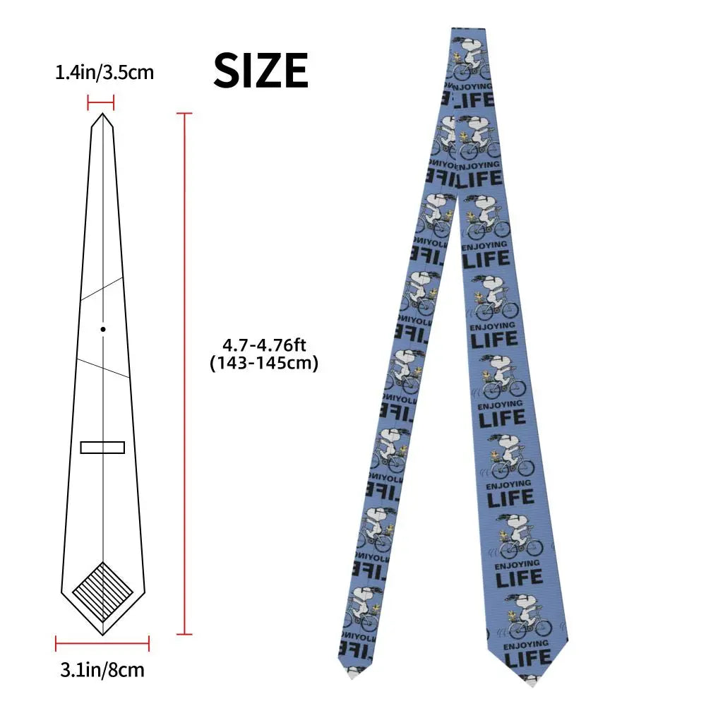 Personalized Fashion S-Snoopys Neckties Men Silk Cartoon Office Neck Tie