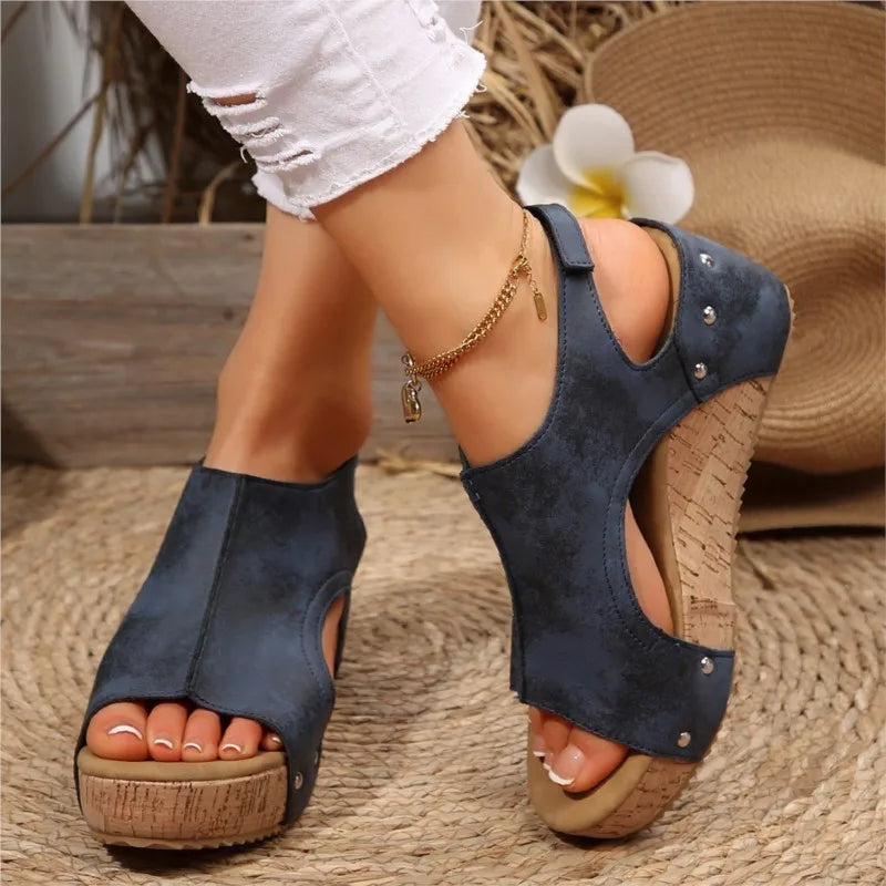 Fashion Woman Sandals Shoes Wedge Ladies Shoes Breathable Slip On Women's Sandals Comfortable Sandalias Mujer Footwear Female