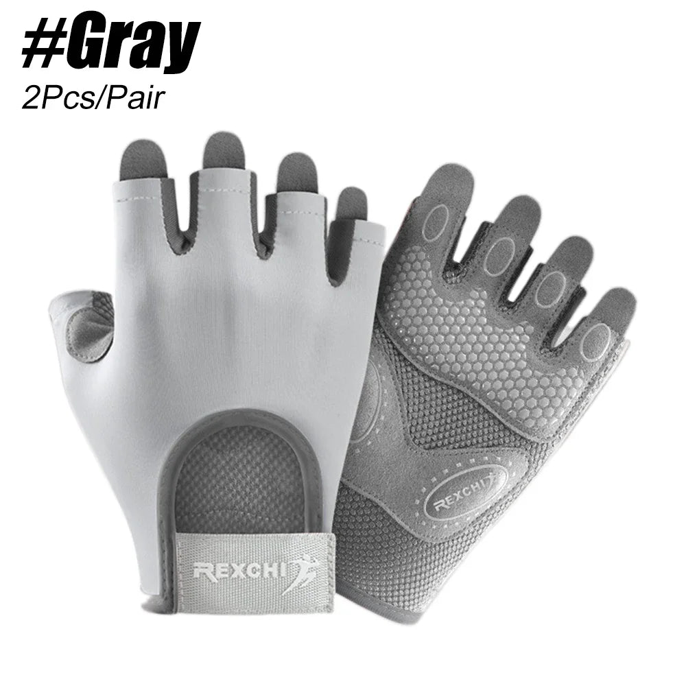 1 Pair Gym Body Building Training Fitness Gloves Sports Weight Lifting Exercise Slip-Resistant Gloves for Women Men Yoga Gloves