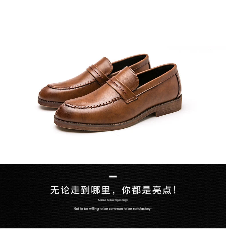 High Quality Formal Shoes For Men Loafers Men Business British Wedding Social Leather Shoes Men’s Dress Shoes Leather Shoes Male