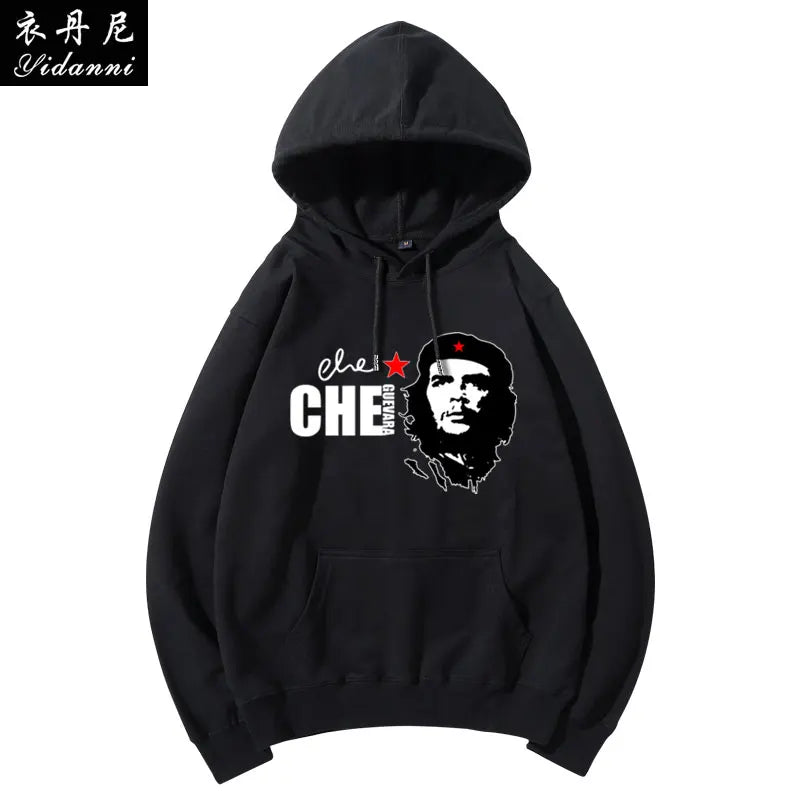 Cuban Red Revolutionary Hero Che Guevara Hooded Sweatshirt Printed Men's and Women's Casual Pullover Long-sleeved Hoodies Tops