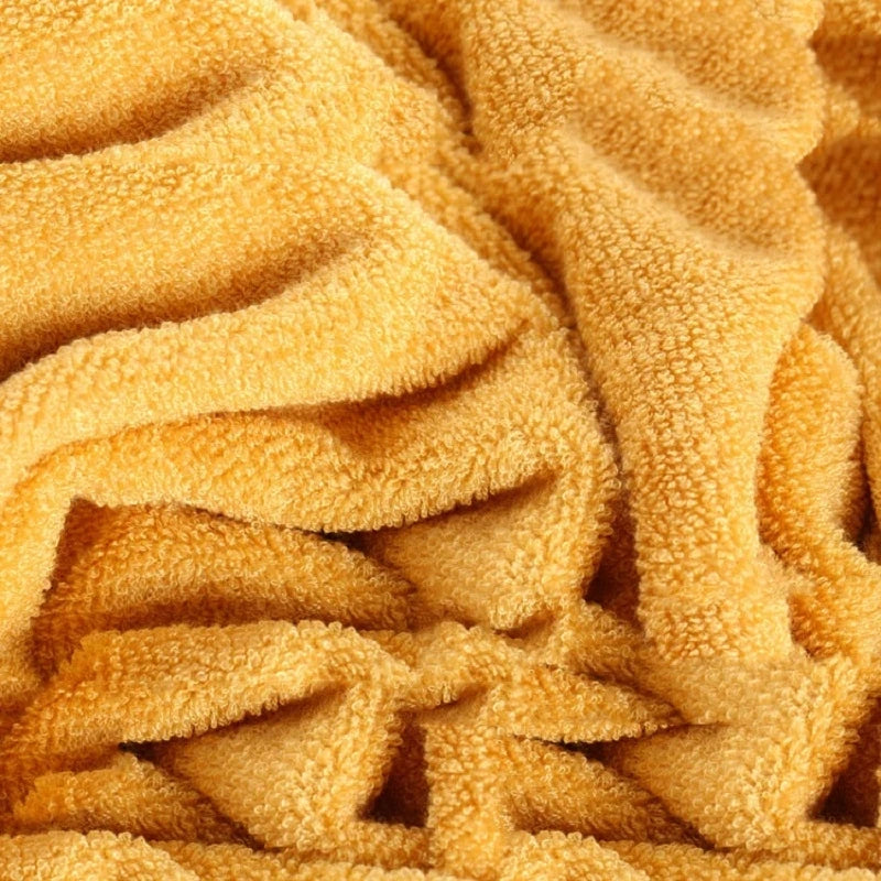 Inyahome Set of 3 Bathroom Cotton Towels Set Embroidered Luxury 2 Hand Towels 35x75cm and Big Bath Towels 70x140cm Washcloth