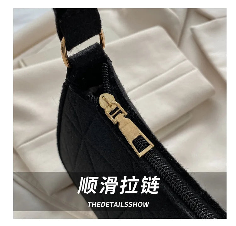 Women Small Square Bag Сумка Женская Simple and Versatile Casual Handbag Fashion Popular Felt One Shoulder Messenger Bags Purse
