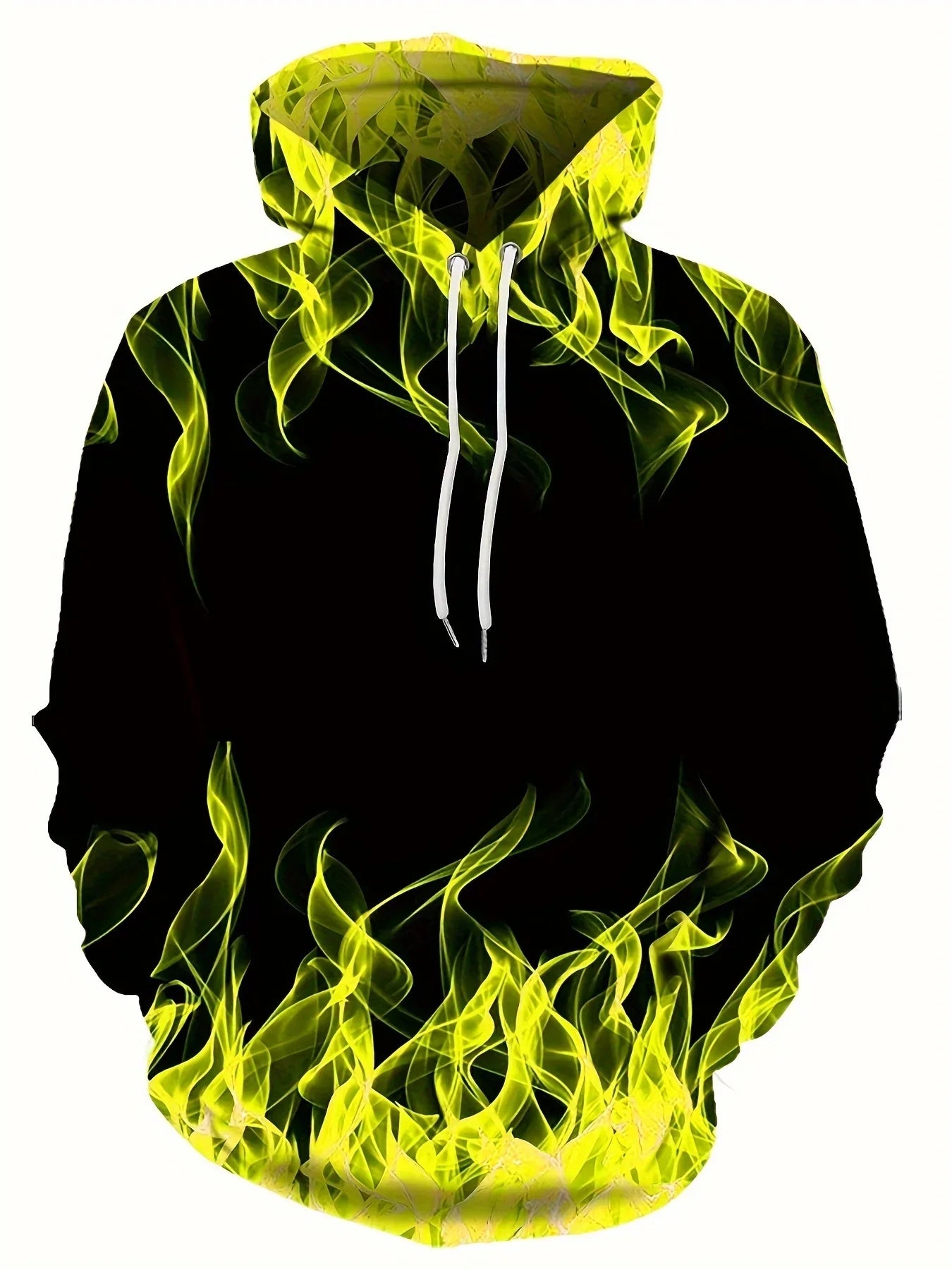 New Creative Flame 3D Print Hoodie Cool Hoodies For Man Spring Autumn Pullover Hooded Sweatshirt Oversized Harajuku Y2k Clothes