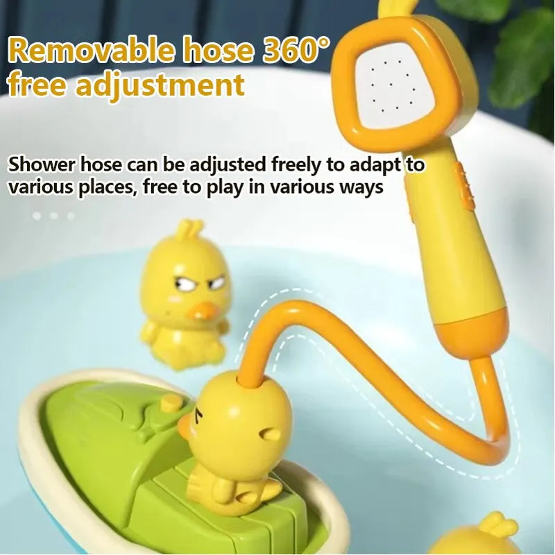Baby Bath Toys Children Electric Playing Water Little Yellow Duck Shower Newborn Baby Water Spray Toys Boys and Girls