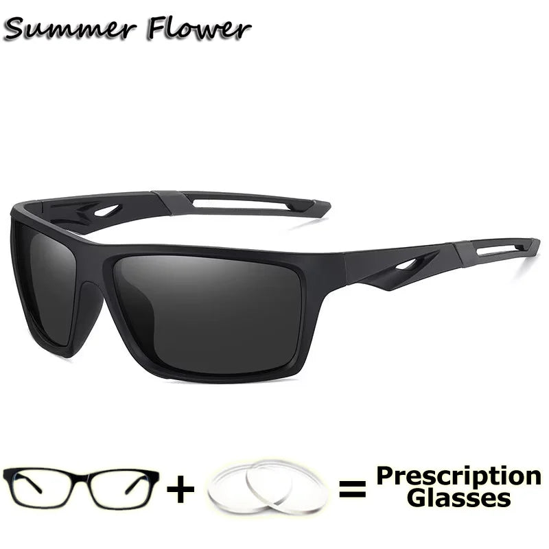 Polarized Myopia Sunglasses Oversize Big Curve Men Sun Glass Digital Progressive Sport Style Prescription Eyeglasses