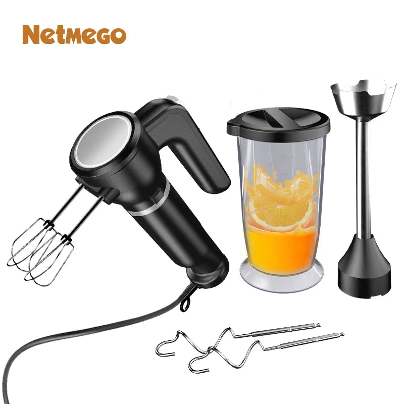 Manual Hand Blender 800 Peak Watt 1 Speed Immersion Blender And 7 Speed Hand Mixer Easy Glide Hand Blender Electric 600ml