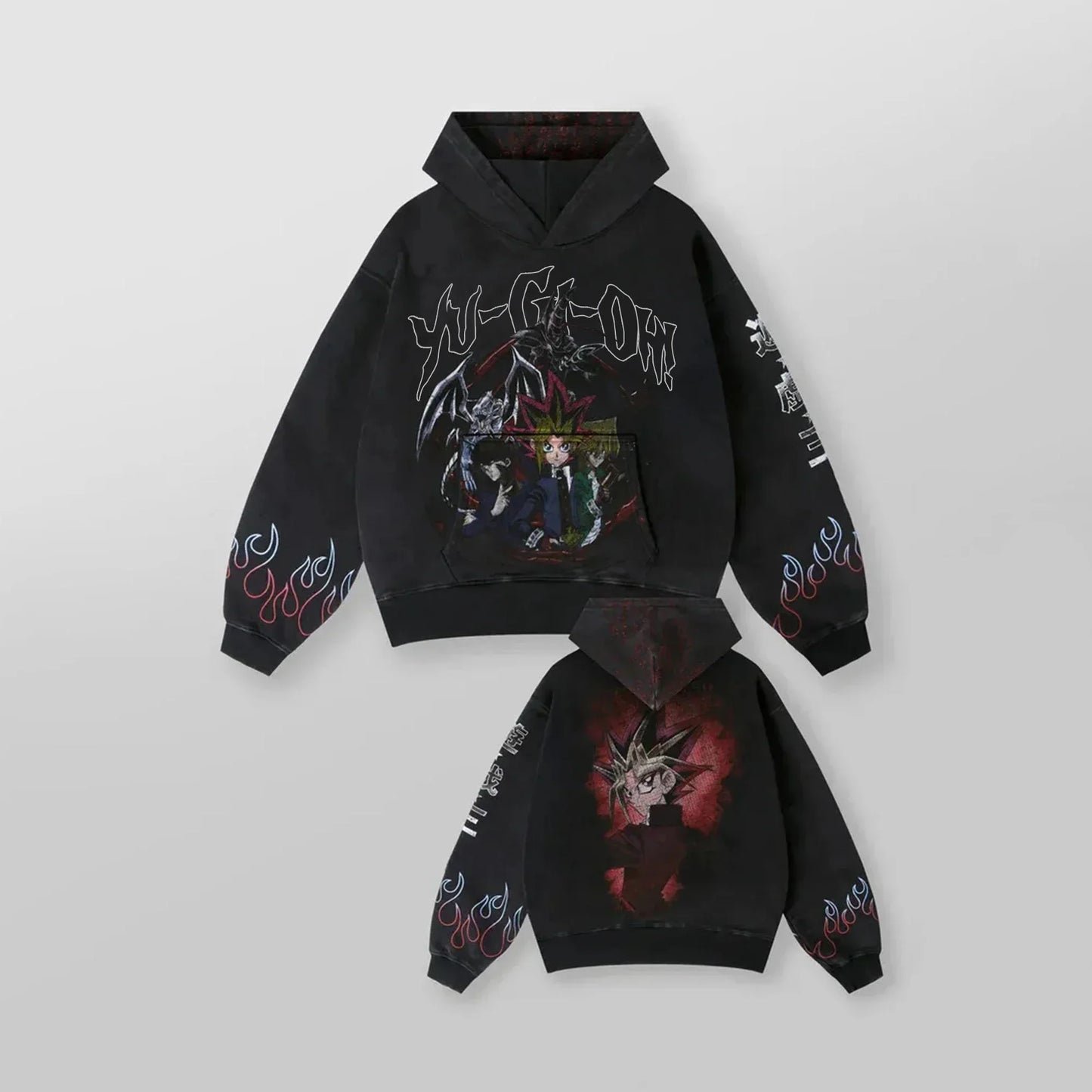 Yu-Gi-Oh Streetwear Y2k Top Oversized Hoodie Anime Graphic Hoodies Premium Pure Cotton Sweatshirt Grunge Women Men Clothing