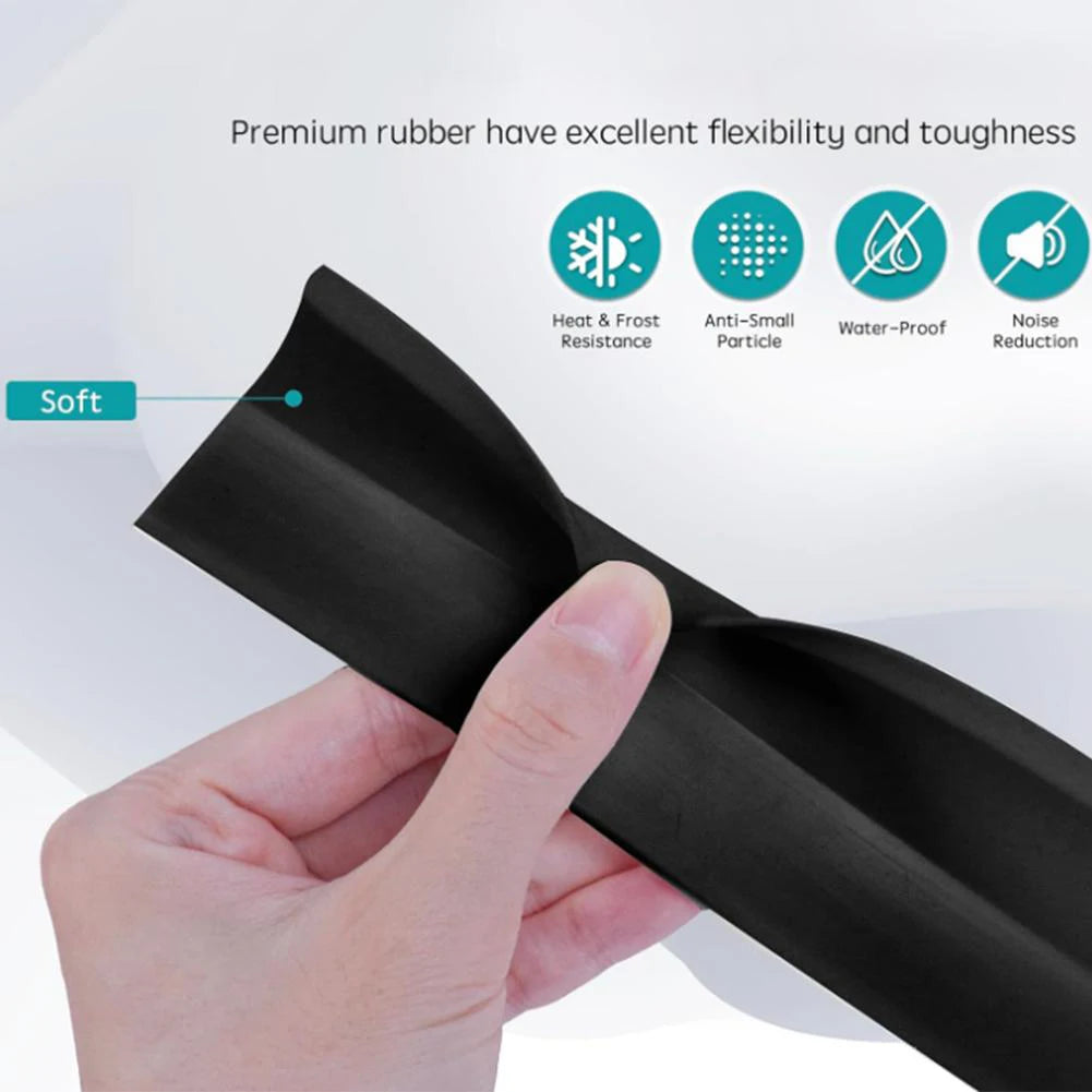For Garage Doors Dust And Water Barrier 5M Door Frame Strip Garage Maintenance White Easy Installation Sealing Strip Appliance