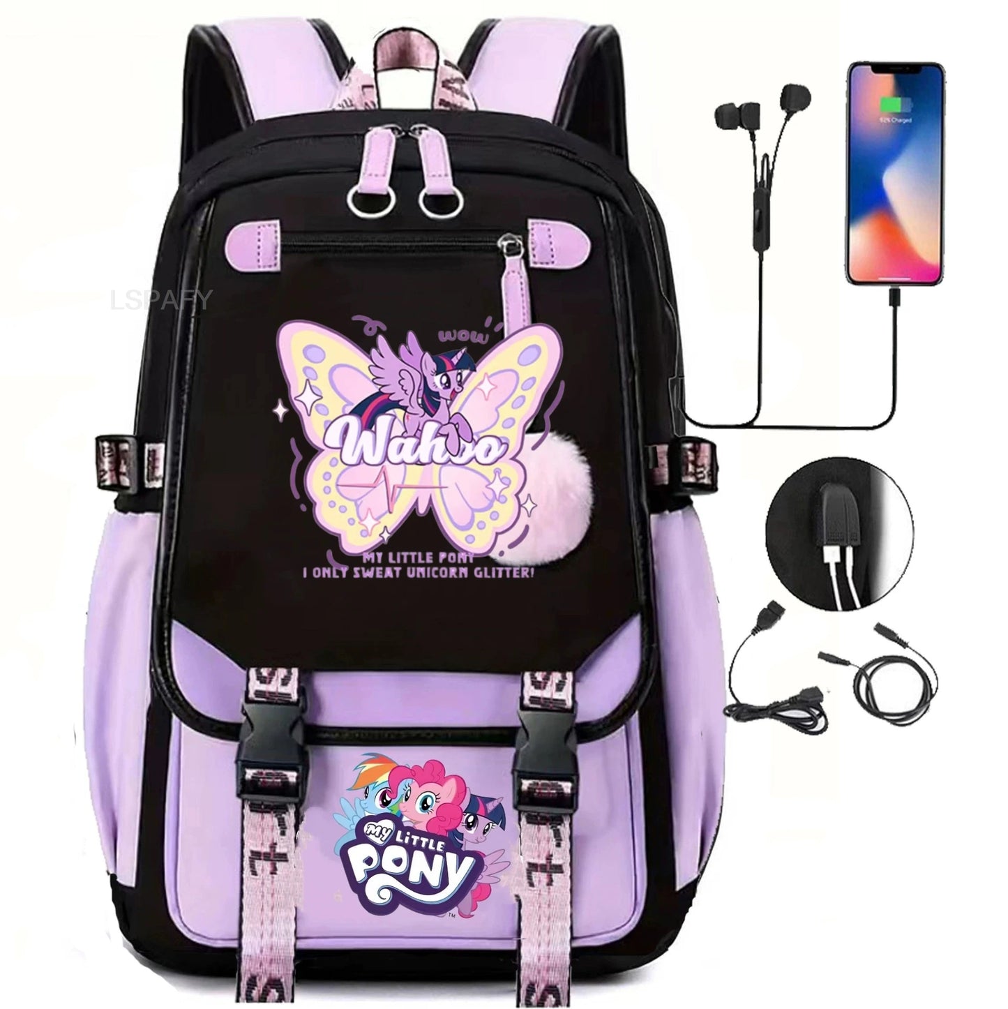 My Little Pony SchoolBags Fashion Boys Girls Backpack Rucksack Casual Travel Multipocket Book Bags New Semester Gift