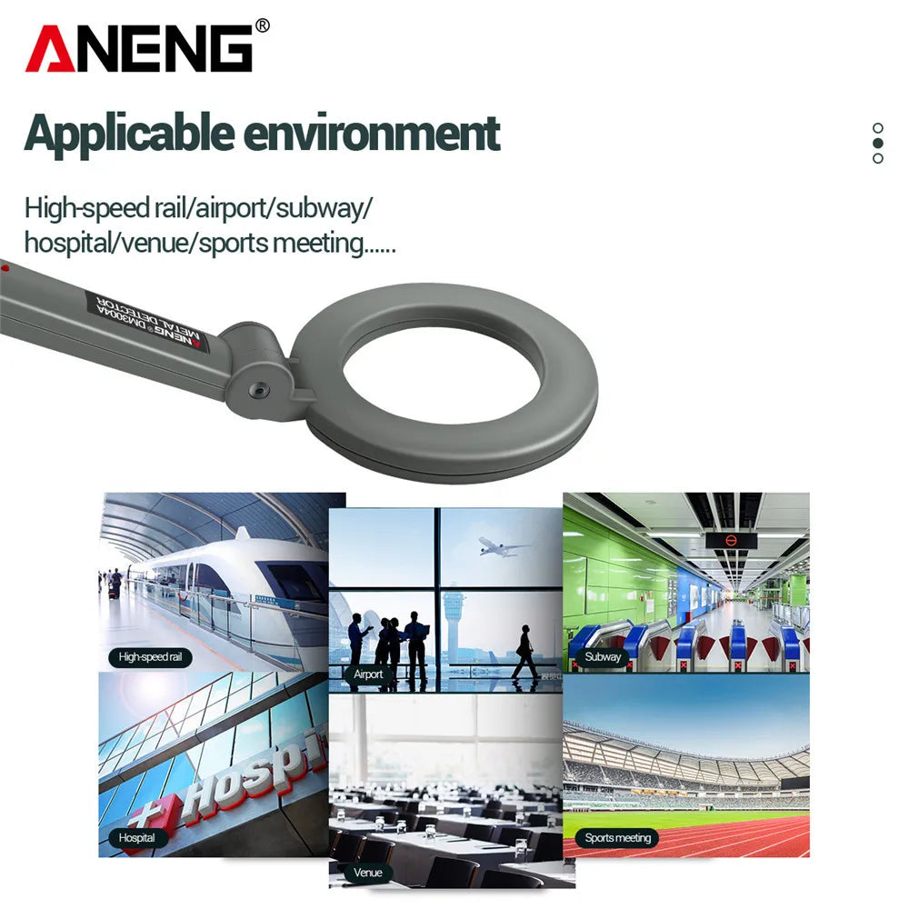 Metal Detector ANENG DM3004A High Sensitivity Body Search Portable Handheld Security Intelligently Adjust Objects Distance Tools