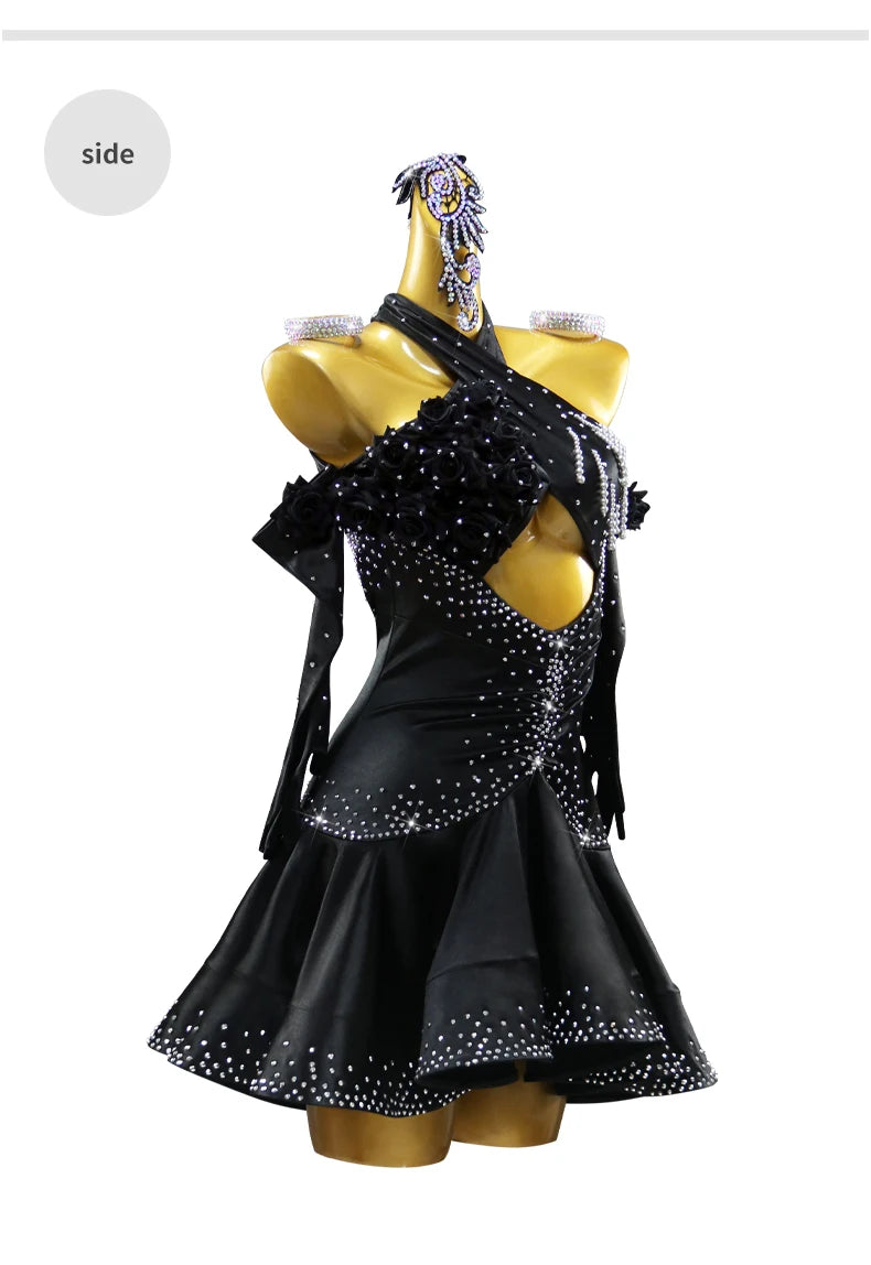 Dance Dress For Woman New Girls Latin Competition Costume Womens Suit Adult Stage Outfit Party Ladies Dancewear Ballroom Clothes