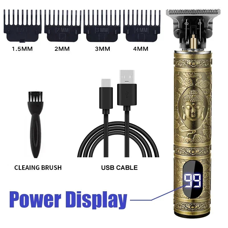 Electric Hair Cutting Machine Vintage T9 Clipper Hair Rechargeable Man Shaver Trimmer For Men's Barber Professional New Hot Sale
