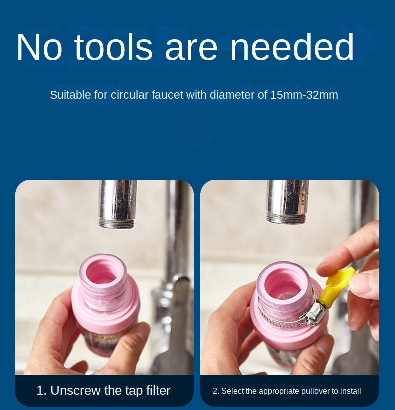 Faucet Filter Kitchen Household Water Purification Tool Six-layer Splash Proof Universal Shower Extension Filter