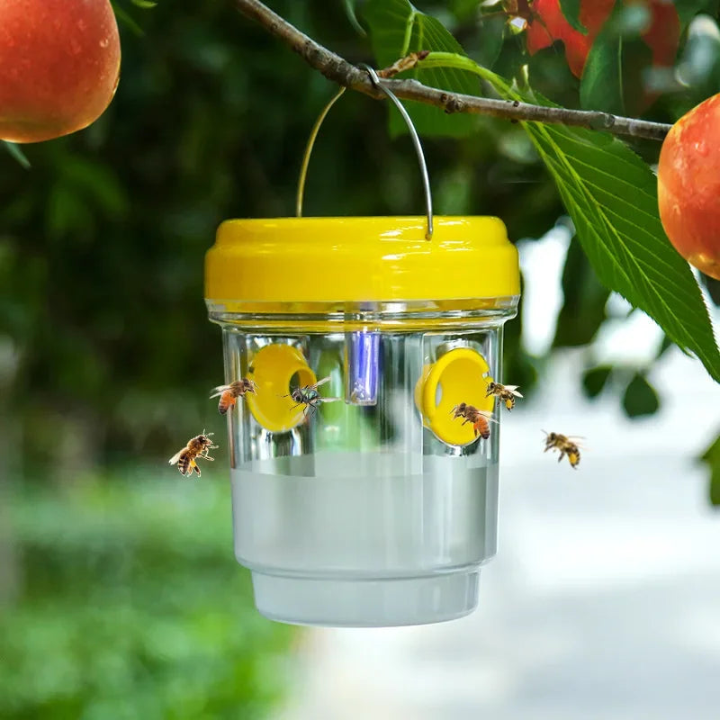 New Solar Fly Trap Catcher, Waterproof Outdoor Hanging Insect Trap, for Garden Orchard Fruit Pest Control Device