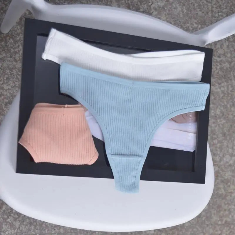 Ladies thong cotton comfortable underwear sexy panties low waist young girl thong solid color  lingerie shorts Woman clothes
