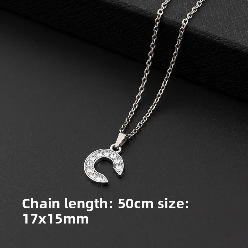 26-Letter Necklace Pendant Alphabet Jewelry Necklace Fashion Decorative Necklace