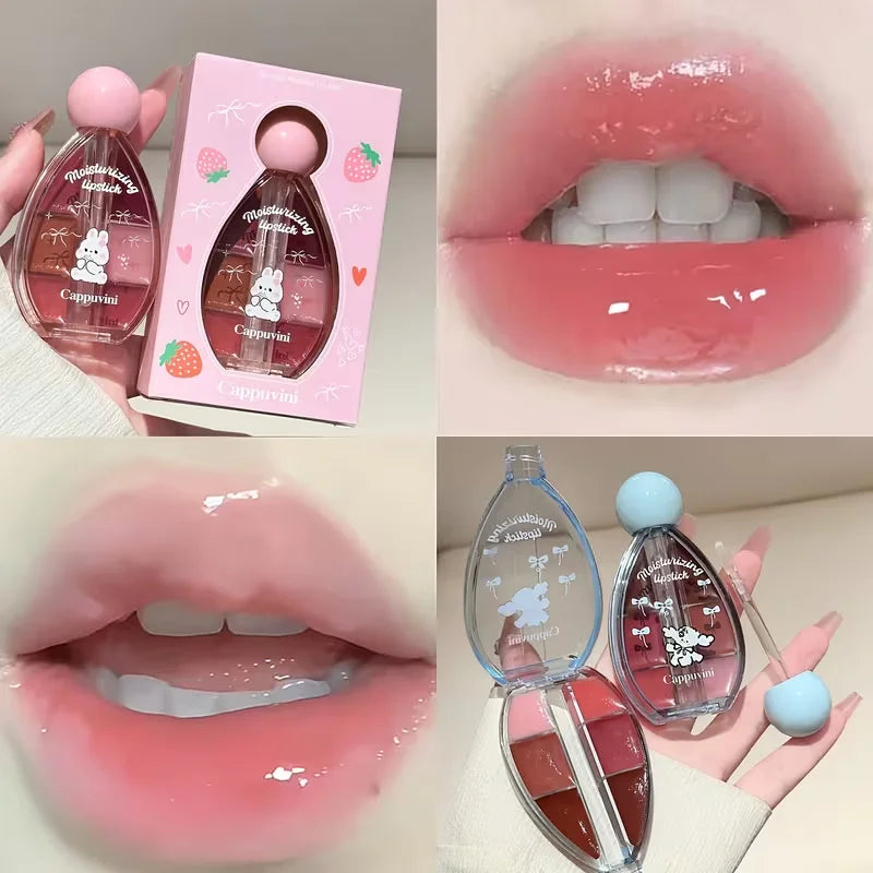 6 Colors Mirror Lip Glaze,Hydrating Plumping,Long-Lasting Wear,Easy to Apply & Full Pigmentation,Jelly Glass Lips,Gift for Women