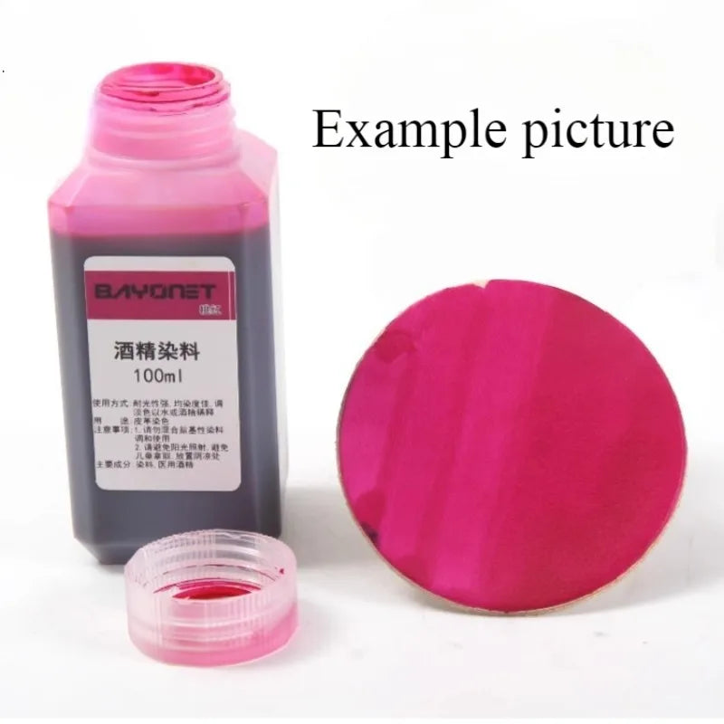 DIY Leather Alcohol Dye Leather Carving Alcohol Dye 100ml/ Be Used for Color Restoration Can Be Diluted Color-changing Agent