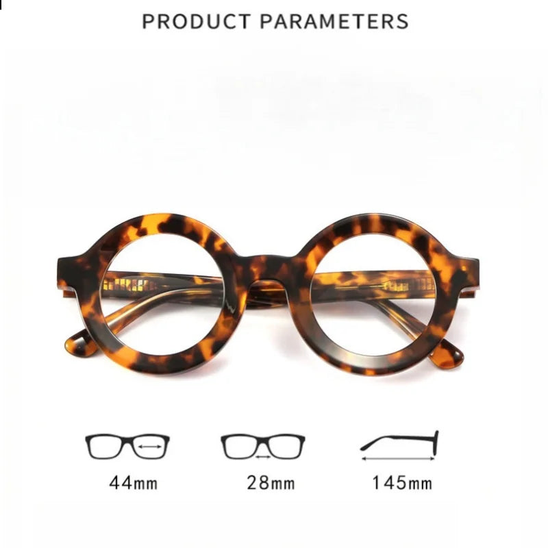 F·DRACON Plate Glasses Frames Retro Round Men And Women Frames Light Luxury Quality Optical Prescription Glasses Frames 23103