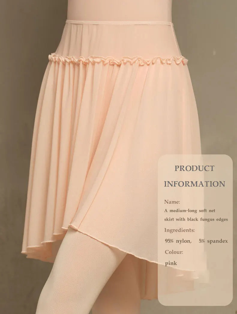 Ballet dress, adult female dance practice suit, chiffon skirt, dance performance gauze dress, gymnastics suit with skirt