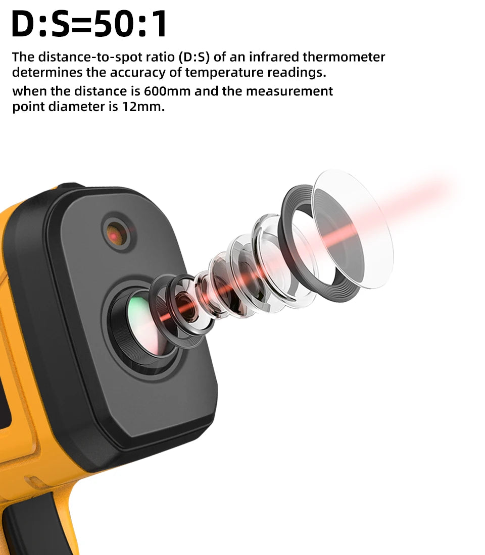 TK HOT BSIDE H3 Infrared Thermometer Gun -50~1400°C Handheld Digital Laser Industrial  Non Contact Temperature Measuring Tester