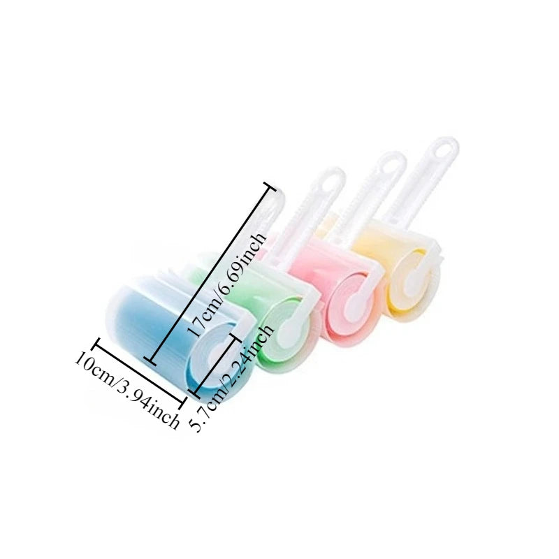 Water-washable Roller with Cover, Portable Clothes, Carpet Sheets, Wool-absorbing and Dust-adhering Roller Household  Tools