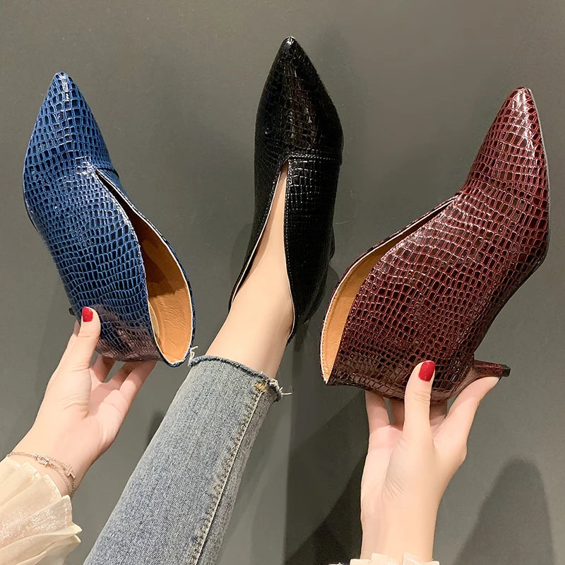 Women Boots High-heeled Shoes 2024 Spring Autumn New Fashion Pointed Thick High Heels Boots Women Shoes Comfortable Temperament
