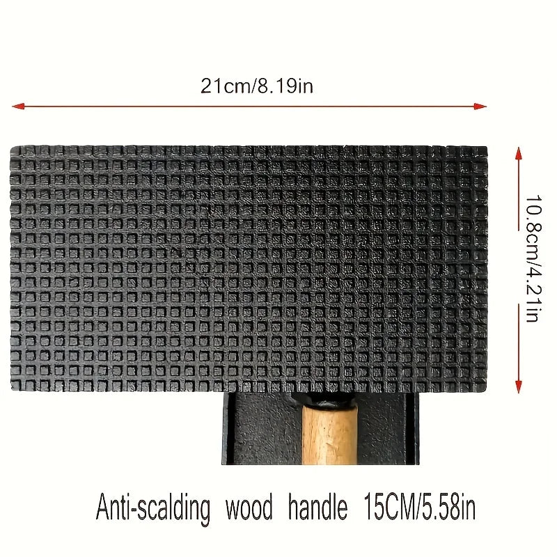 1 Iron Griddle Press, Round Cast Iron Griddle Press, Suitable for Flat Top Grills, Rectangular Hamburger Press, Steak Food Press