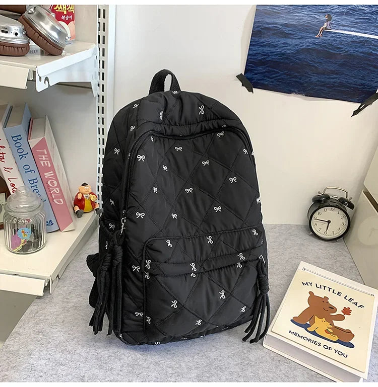 New Large Capacity Children's School Backpack Lightweight Bow Students Schoolbag School Bags Boys Girls Tutoring Bag Laptop Bag