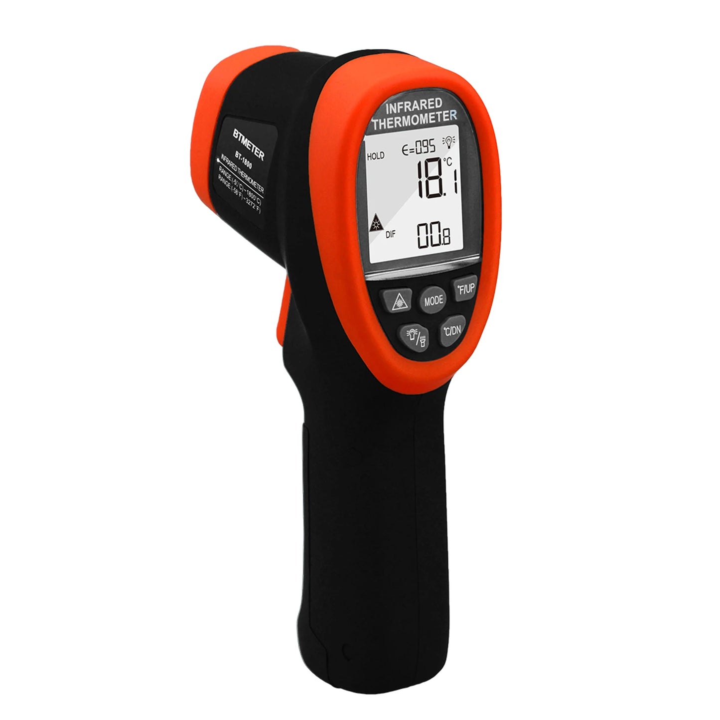 Infrared Thermometer Gun Handheld Heat Temperature Gun Laser Temperature Gun with Adjustable Emissivity Measure -50°C to 1800°C