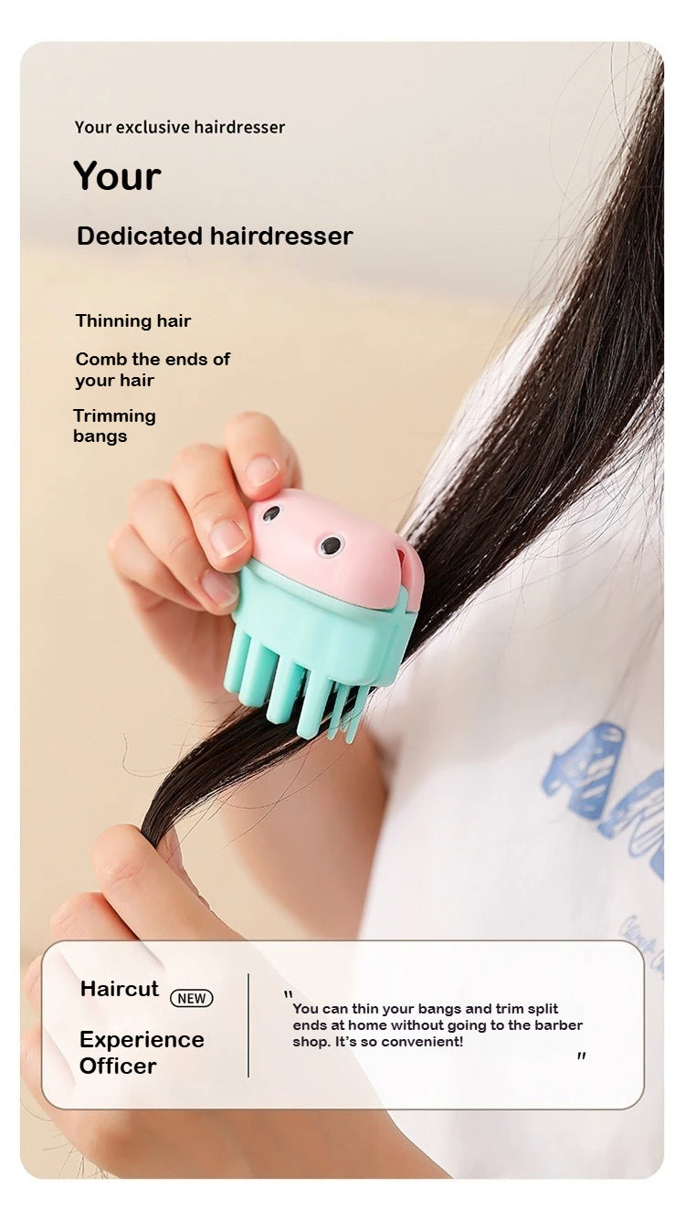 Hair Bangs Cutting Trimmer Razor Blade Comb Home Hairdresser Makeup Tools For Thinning Bangs Long Beauty Hair Cut Accessories