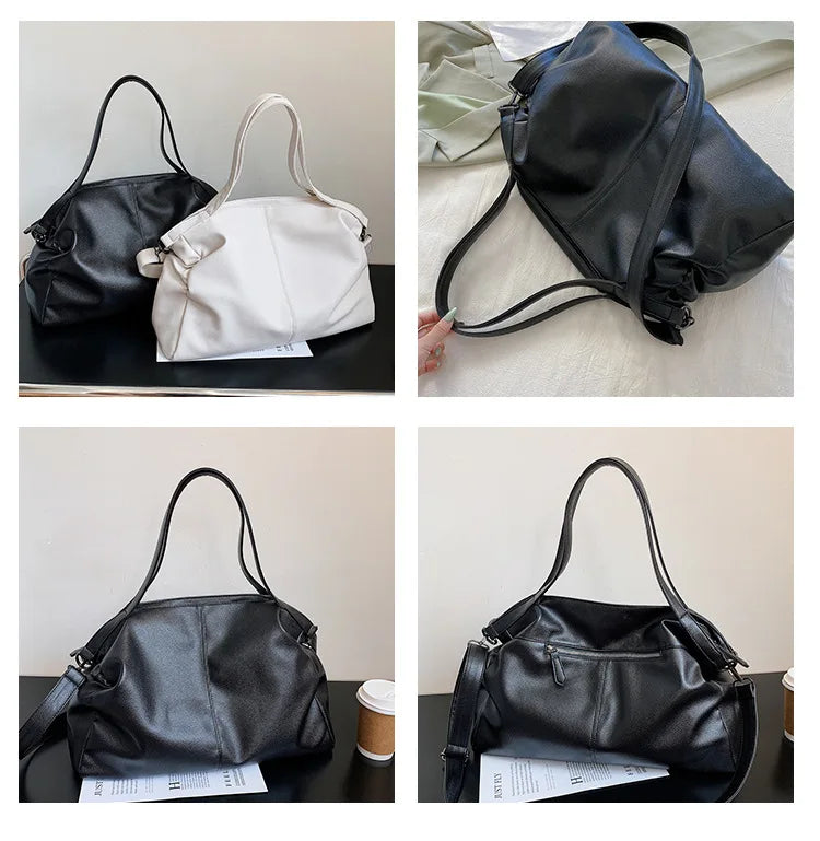 Big Black Tote Bags for Women Large Hobo Shopper Bag Roomy Handbag Quality Soft Leather Crossbody Bag Ladies Travel Shoulder Bag