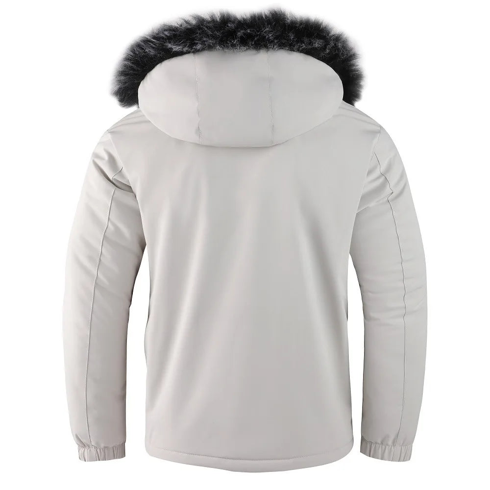 Winter Men Hooded Fur Collar Winter Coats Down Jackets High Quality Male Thicker Windproof  Warm Parkas Hombre Casual Jackets