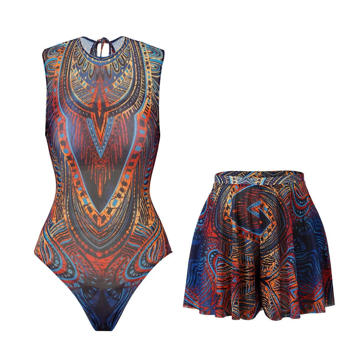 2 Piece Sets Swimsuit And Shorts Women Summer Long Sleeve Bathing Suit Bikini Set Beach Cover Up Swimming Suit Купальни