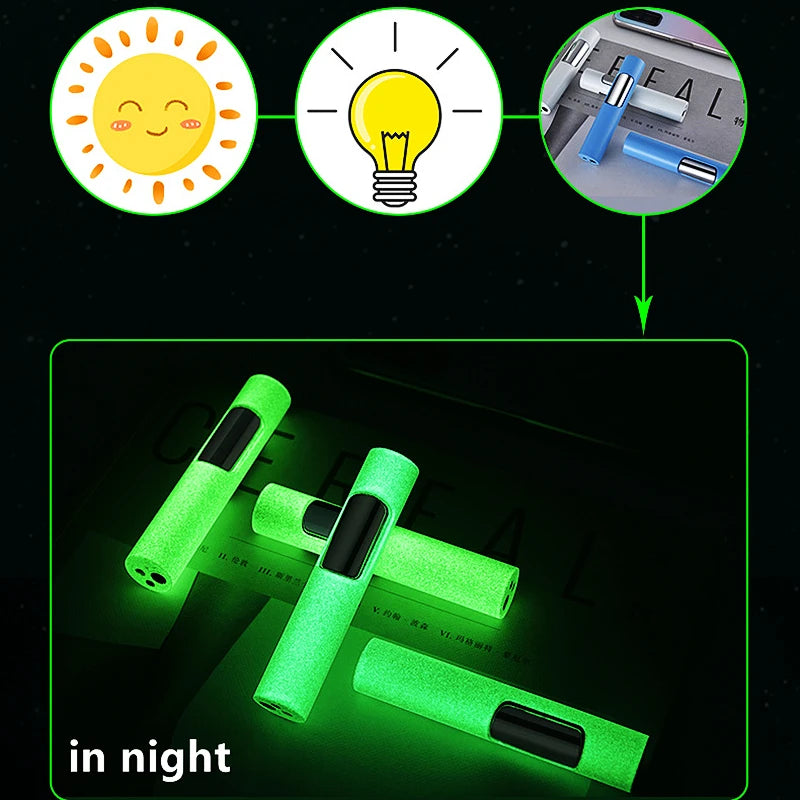Luminous Lighter Butane Gas Lighter Straight Jet Blue Flame Glowing Lighters Smoking Lighter Cigar Accessories Men's Gift
