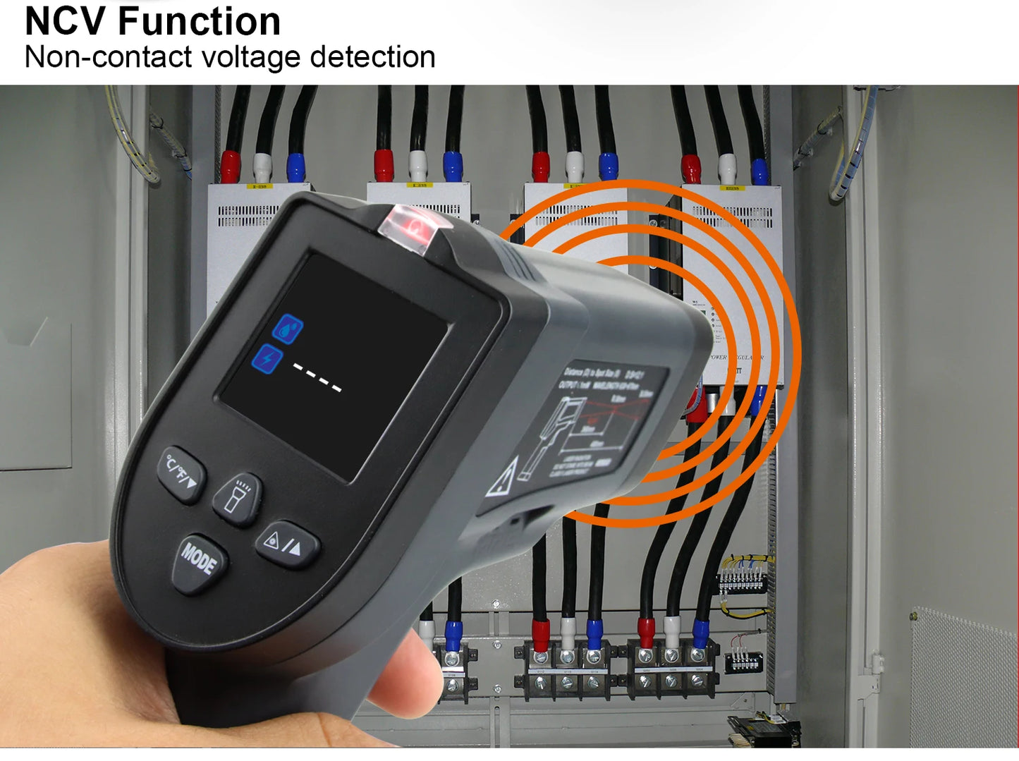 LCD Industrial Electronic Thermometer NonContact Digital Laser Temperature Meter Gun Laser Point Infrared Thermometer