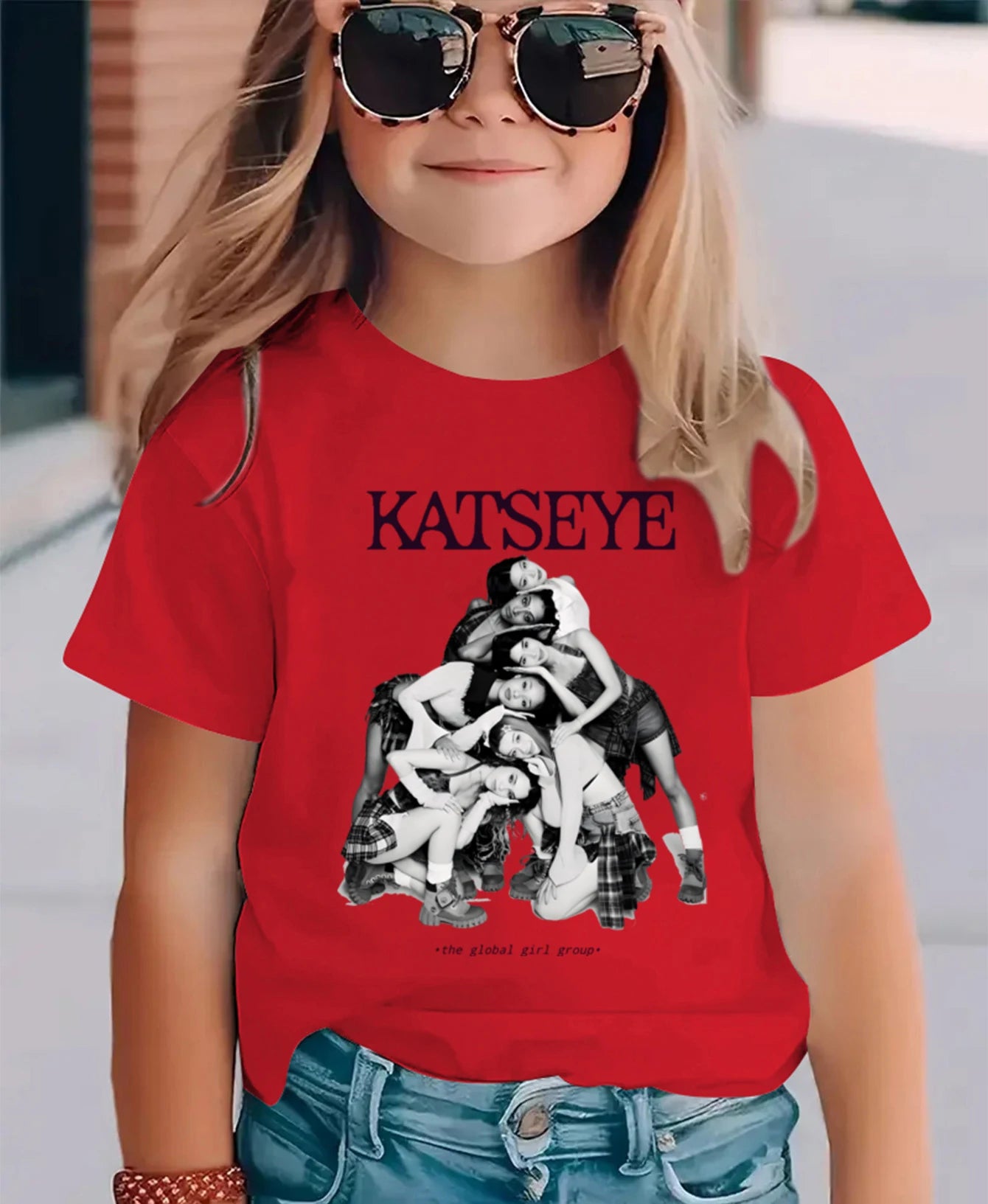 Summer Short Sleeve Tops Global Girl Group Katseye Graphic T Shirt Kids Casual Cotton T-shirt Baby Girls Tshirt Toddler Boys Top
