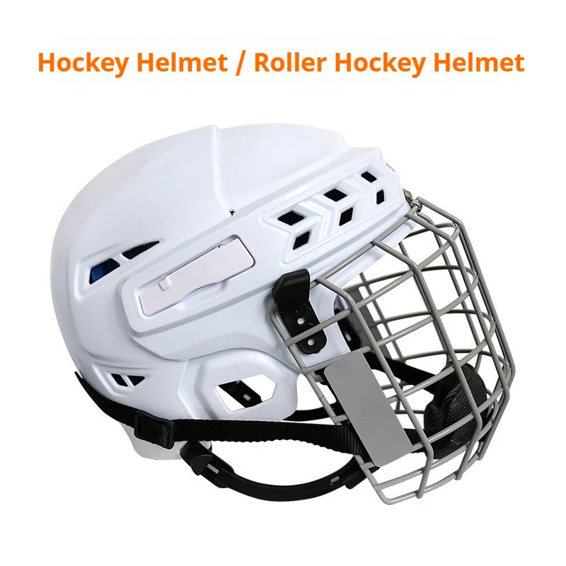 ICE HOCKEY HELMET - Certified for Roller & Street Hockey, Lacrosse,Adjustable Full Protection Headgear with Ear Protection