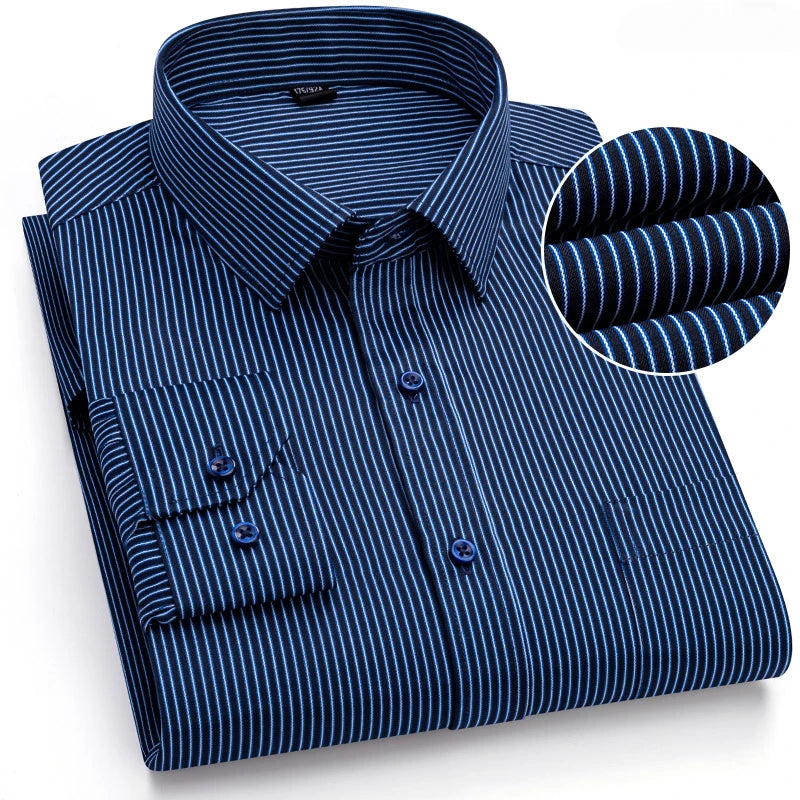 New in shirt elegants cotton long-sleeve shirts for men slim fit Casual plain shirt plaid designer tops soft houndstooth clothes