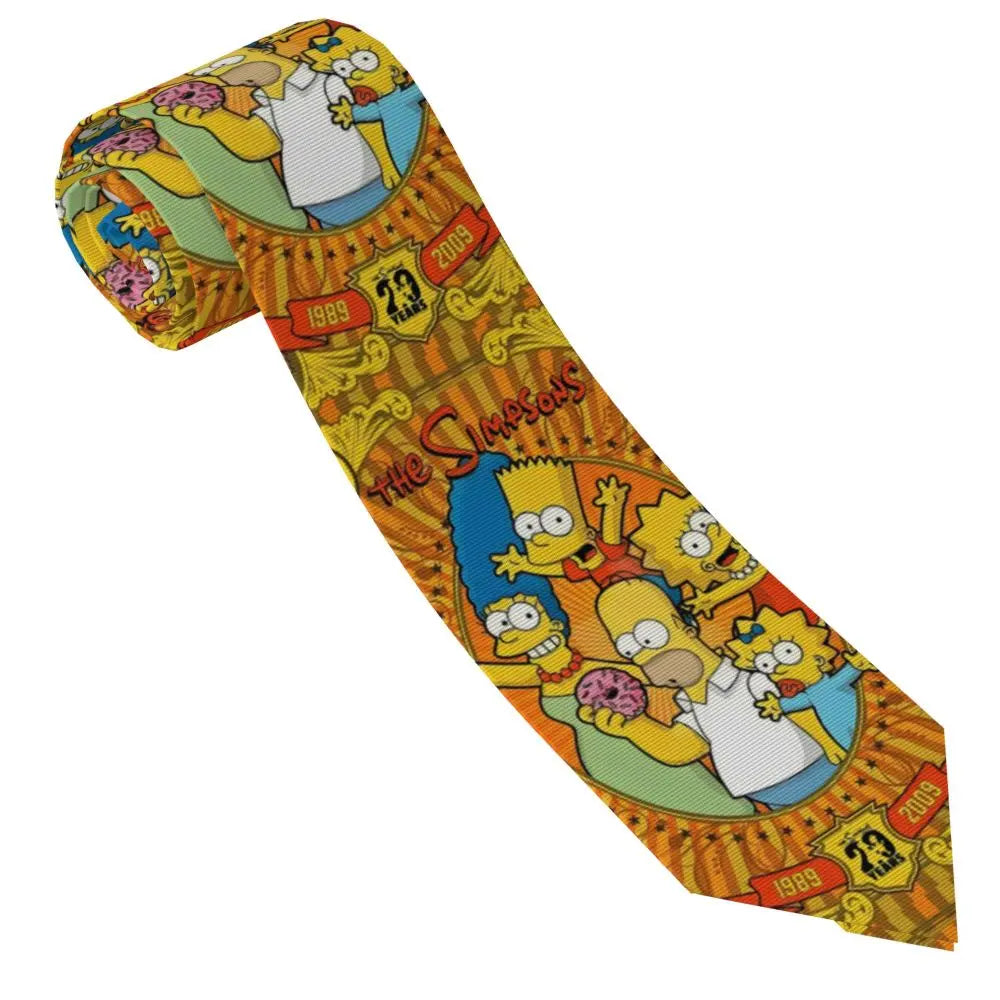 Personalized The S-Simpsones Homer Neck Ties Men Formal Silk Wedding Neckties