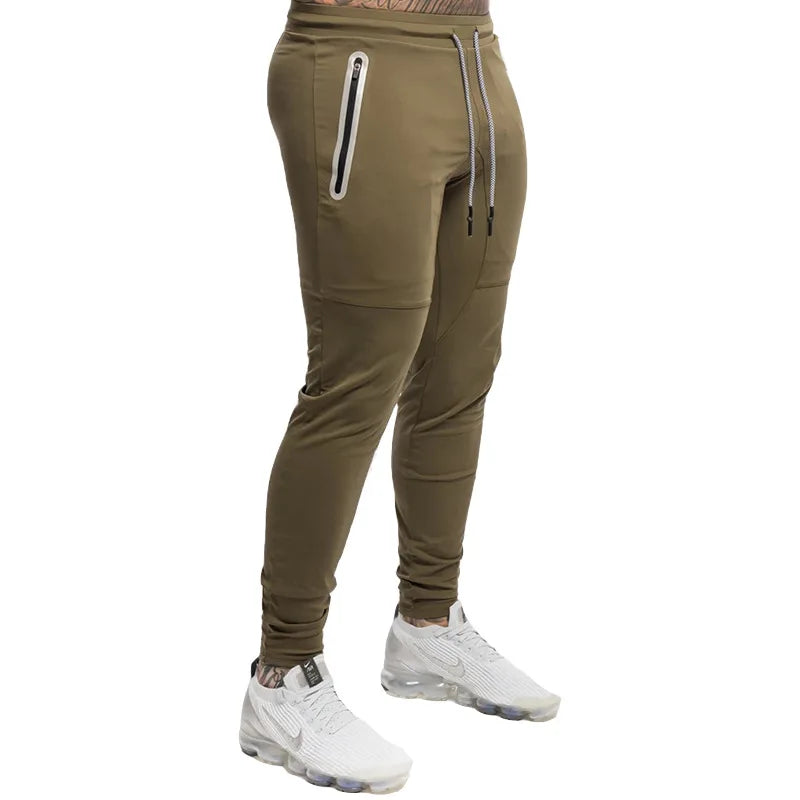 Autumn Winter Pants Men Sweatpant Jogger Casual Sweat Pants Zipper Packets 3XL