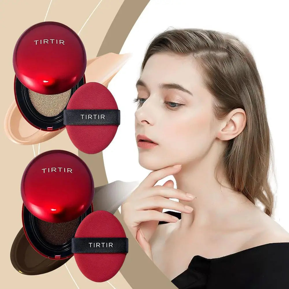 NEW For TIRTIR Mask Fit Red Cushion Foundation Long-Lasting Lightweight Buildable Coverage Finish Korean Cushion Foundation Care