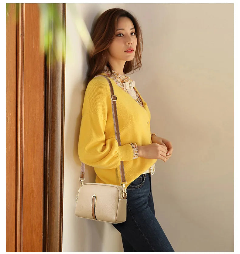 Women's bag 2025 new spring/summer shell bag, simple shoulder bag, zero wallet texture, western-style crossbody small bag