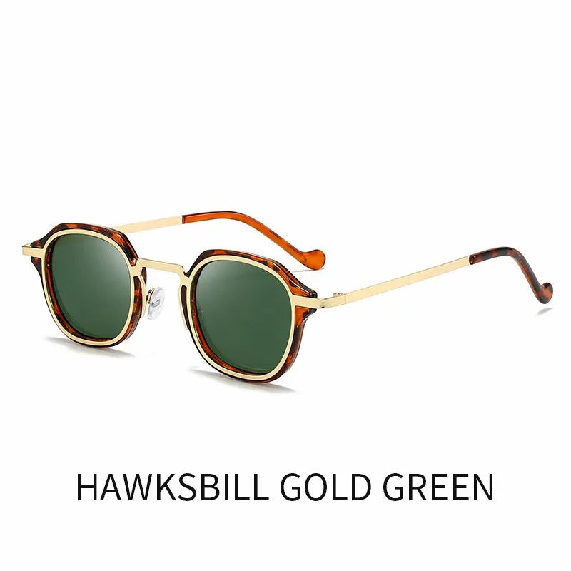 2025 New Small Square Polarized Sun Glasses For Men Women Retro Steampunk Sunglass Metal Frame Eyewear Oculos De Sol UV400 TAC