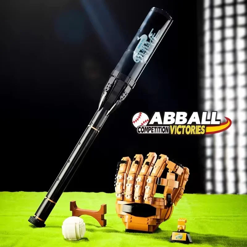 Sports Baseball Series Puzzle Assembly Building Block Model Sports Equipment 3D Desktop Collection Ornaments Toys Gifts